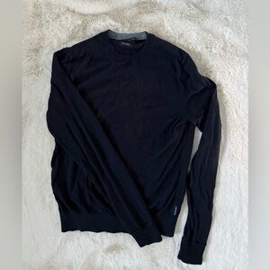 Armani Exchange Men’s Navy Cotton Cashmere Sweater
